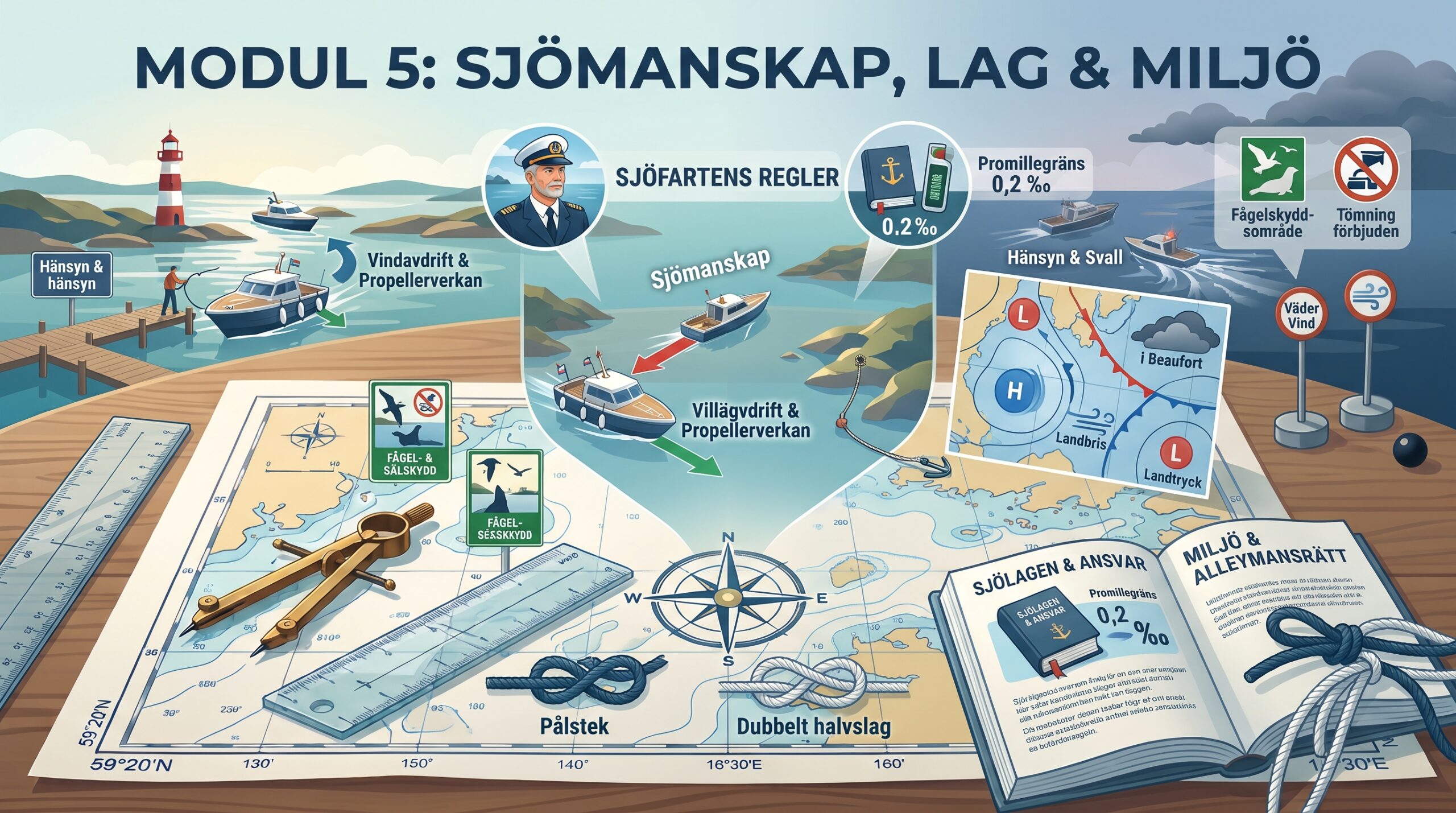 Modul 5: Sjömanskap, Lag & Miljö