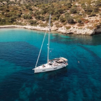 Dufour 530 ankring seglarskola seglarintyg Dufour 530 ankring seglarskola seglarintyg